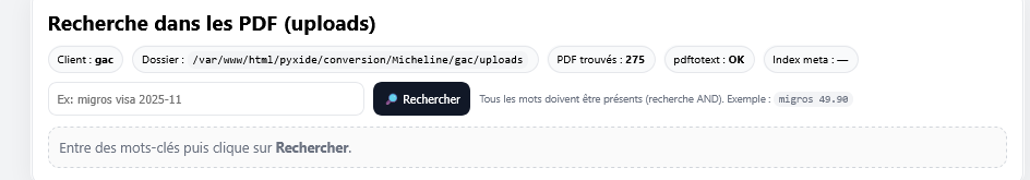 Exemple 2 — Saisie des critères de recherche
                loading=